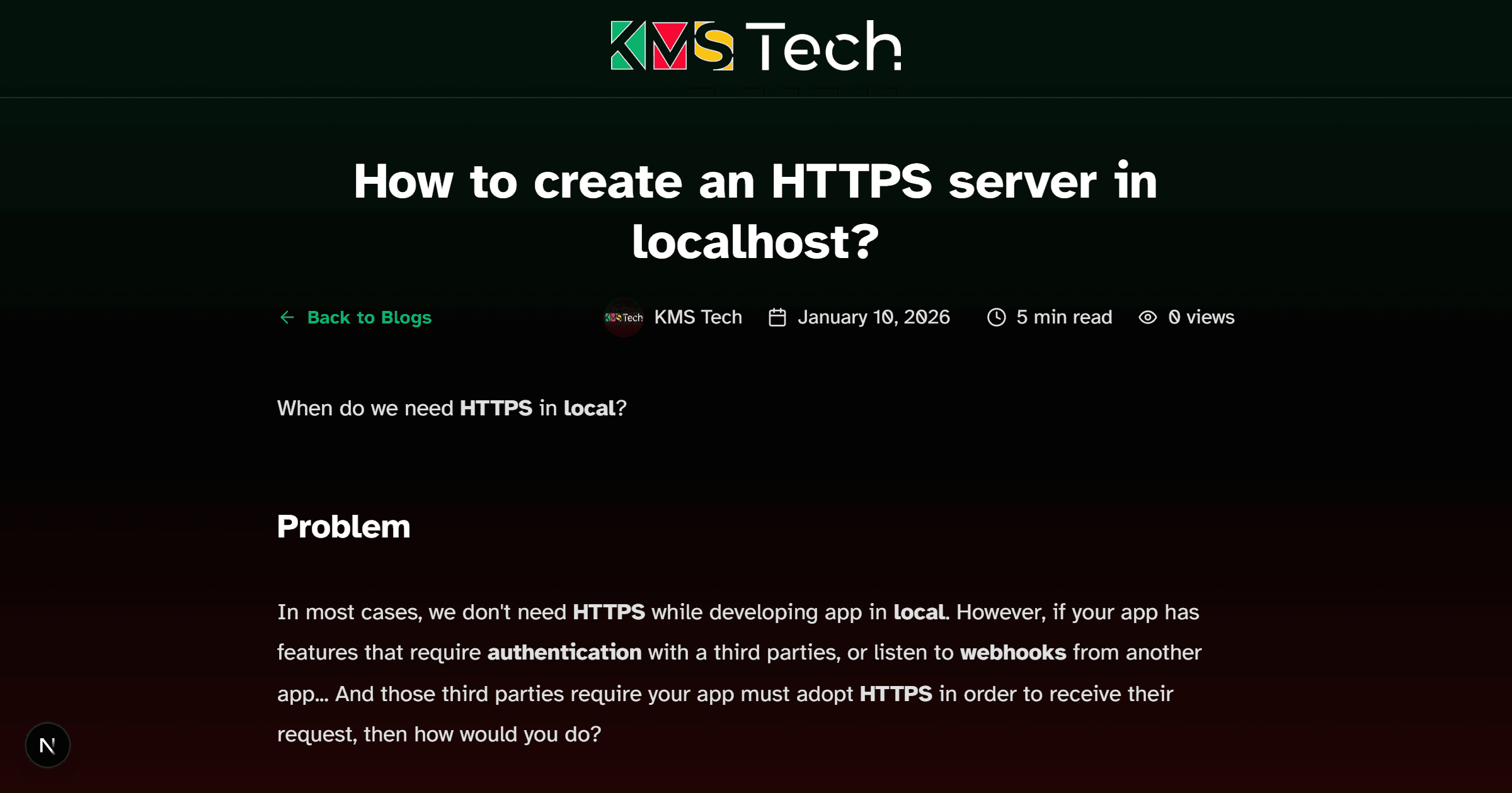 How to create an HTTPS server in localhost?