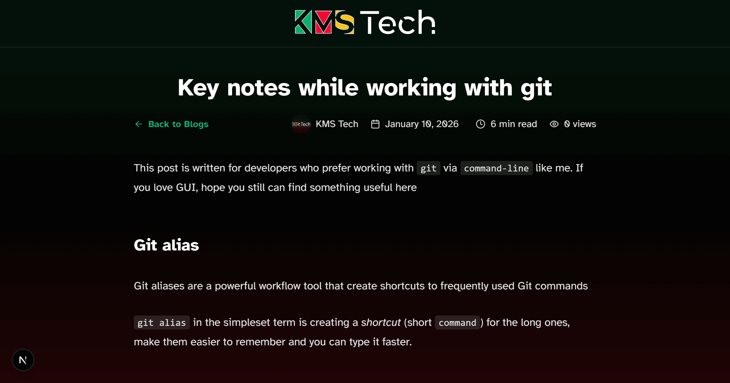 Key notes while working with git