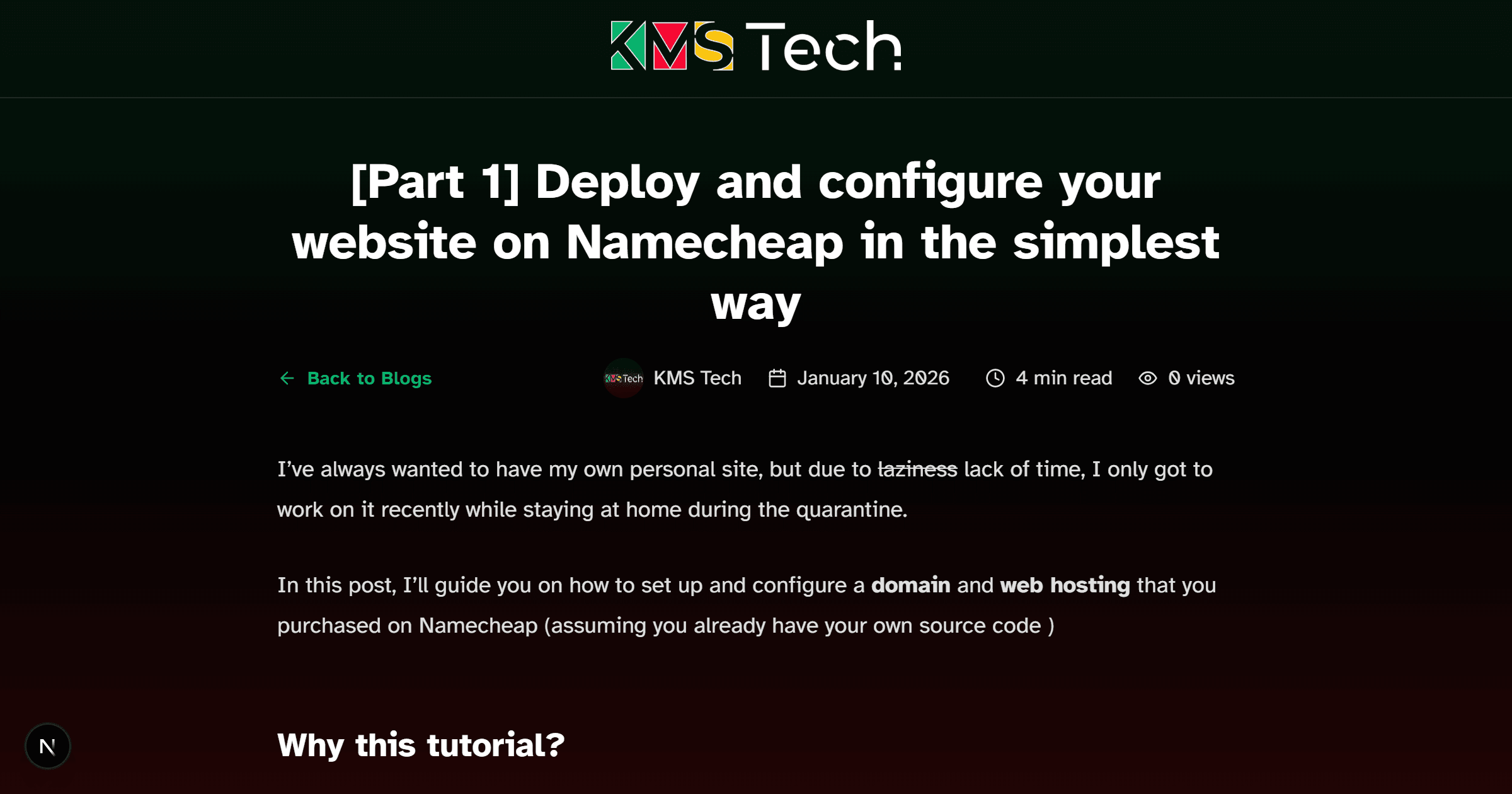 [Part 1] Deploy and configure your website on Namecheap in the simplest way