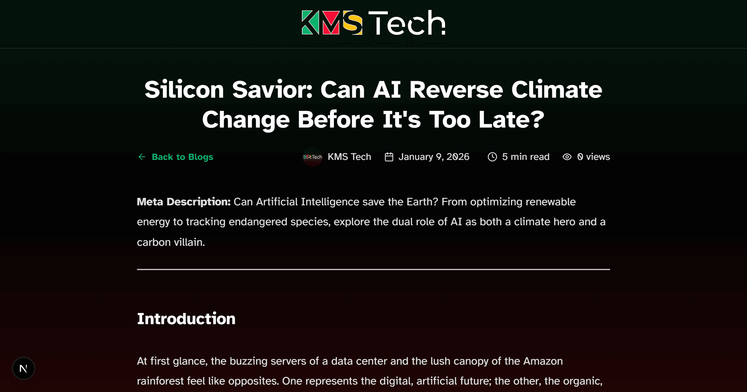 Silicon Savior: Can AI Reverse Climate Change Before It's Too Late?