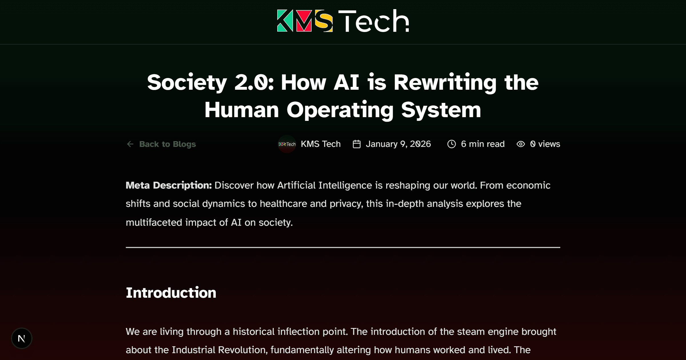 Society 2.0: How AI is Rewriting the Human Operating System