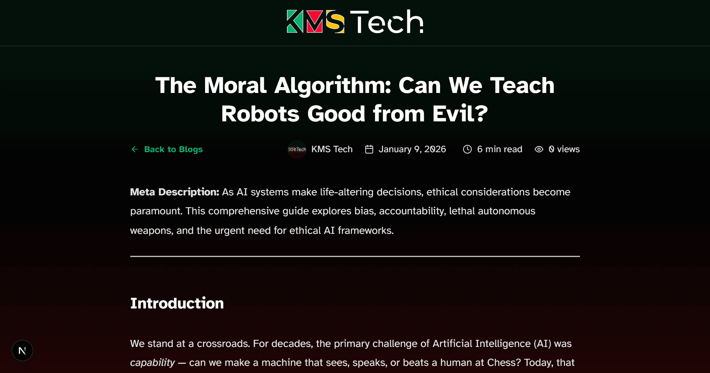 The Moral Algorithm: Can We Teach Robots Good from Evil?