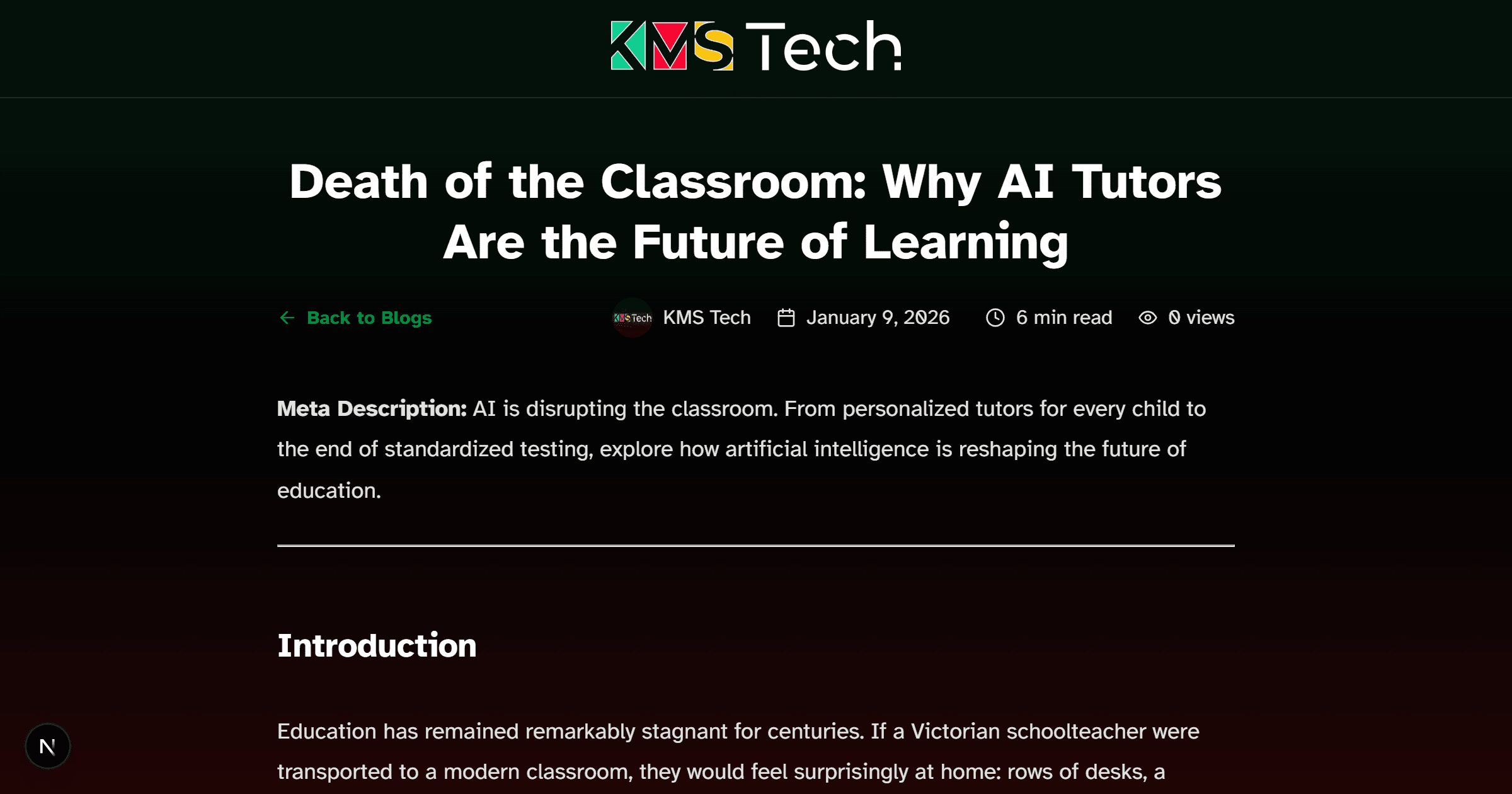 Death of the Classroom: Why AI Tutors Are the Future of Learning