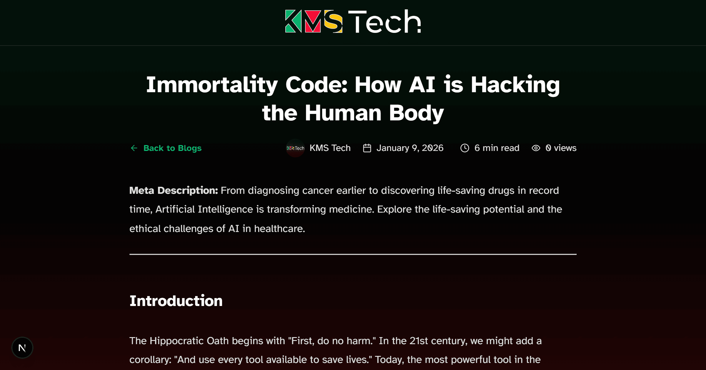 Immortality Code: How AI is Hacking the Human Body